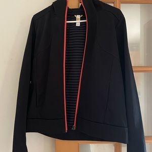 LOLÈ zip up hoodie size L black with Coral zipper
